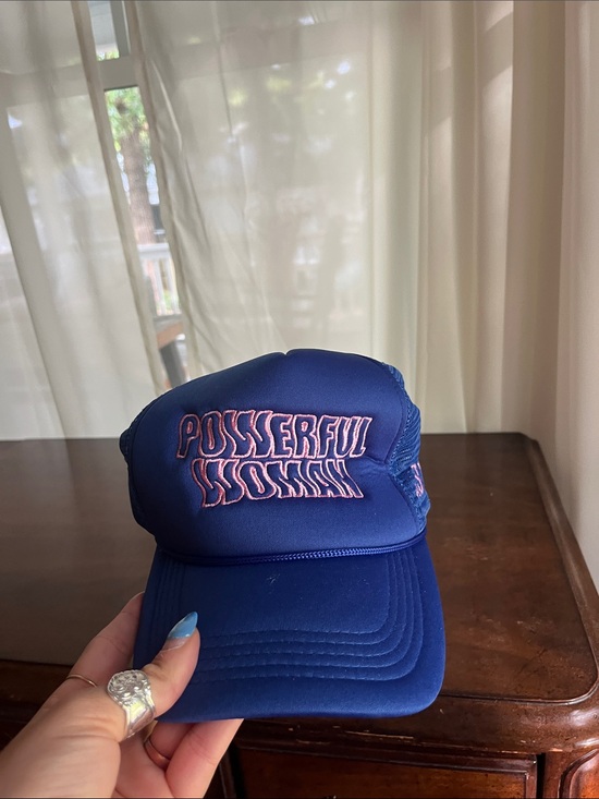 Accessories - Powerful Woman Blue Trucker Hat